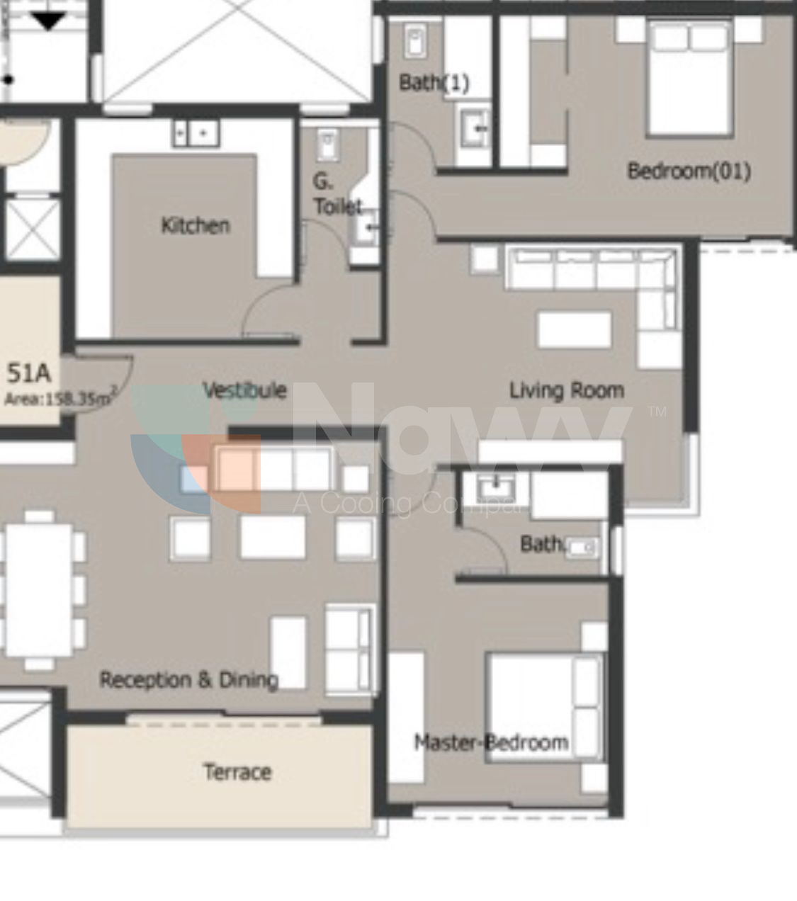Floor plan for apartment at Palm Hills New Cairo