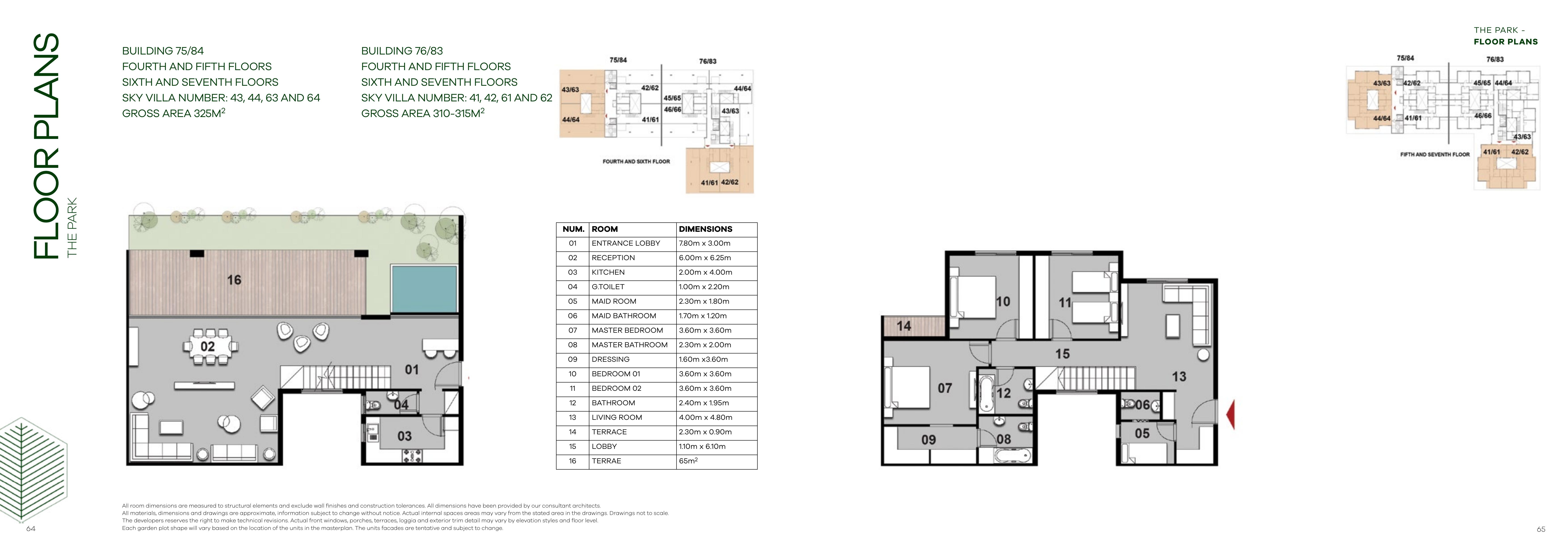 Floor plan for duplex at Il Bosco New Capital