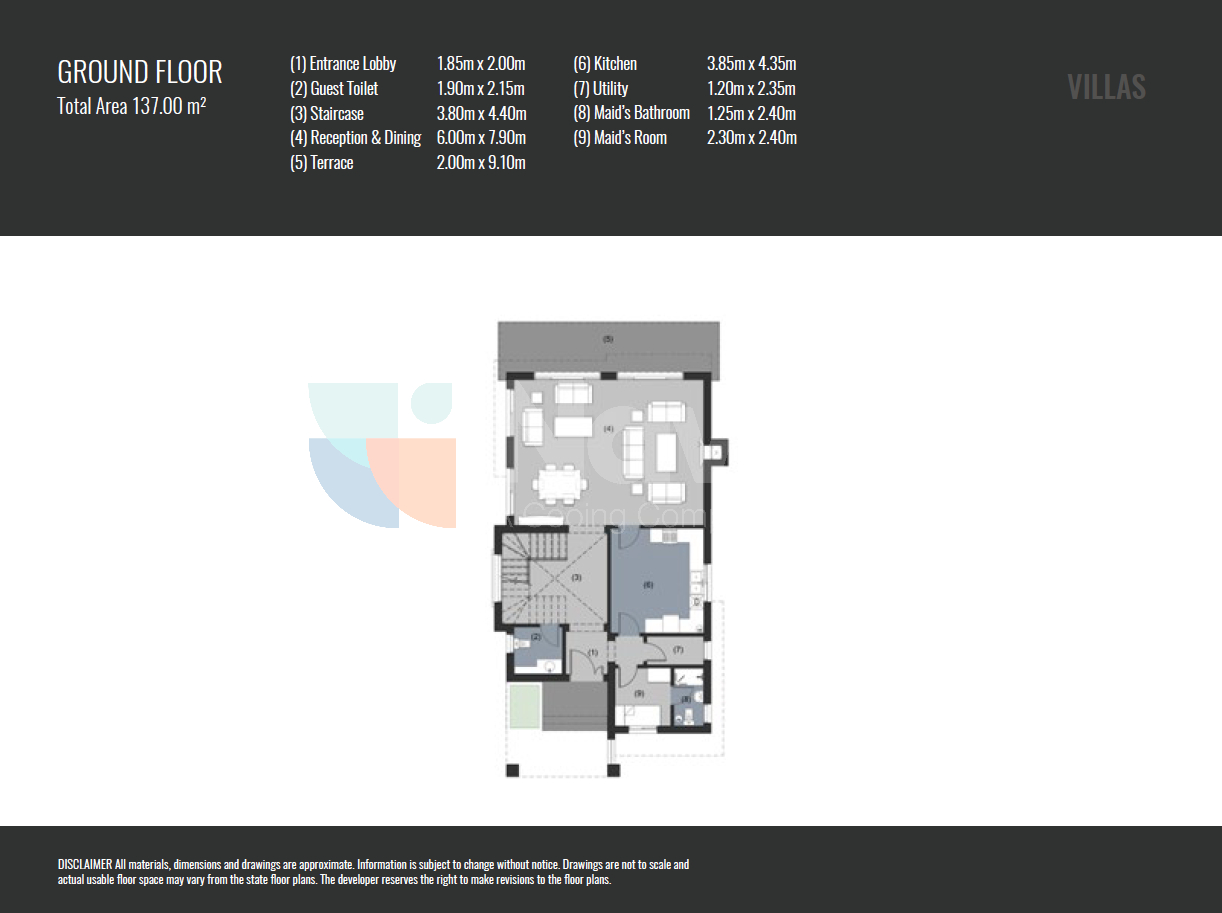 Floor plan for villa at New Giza