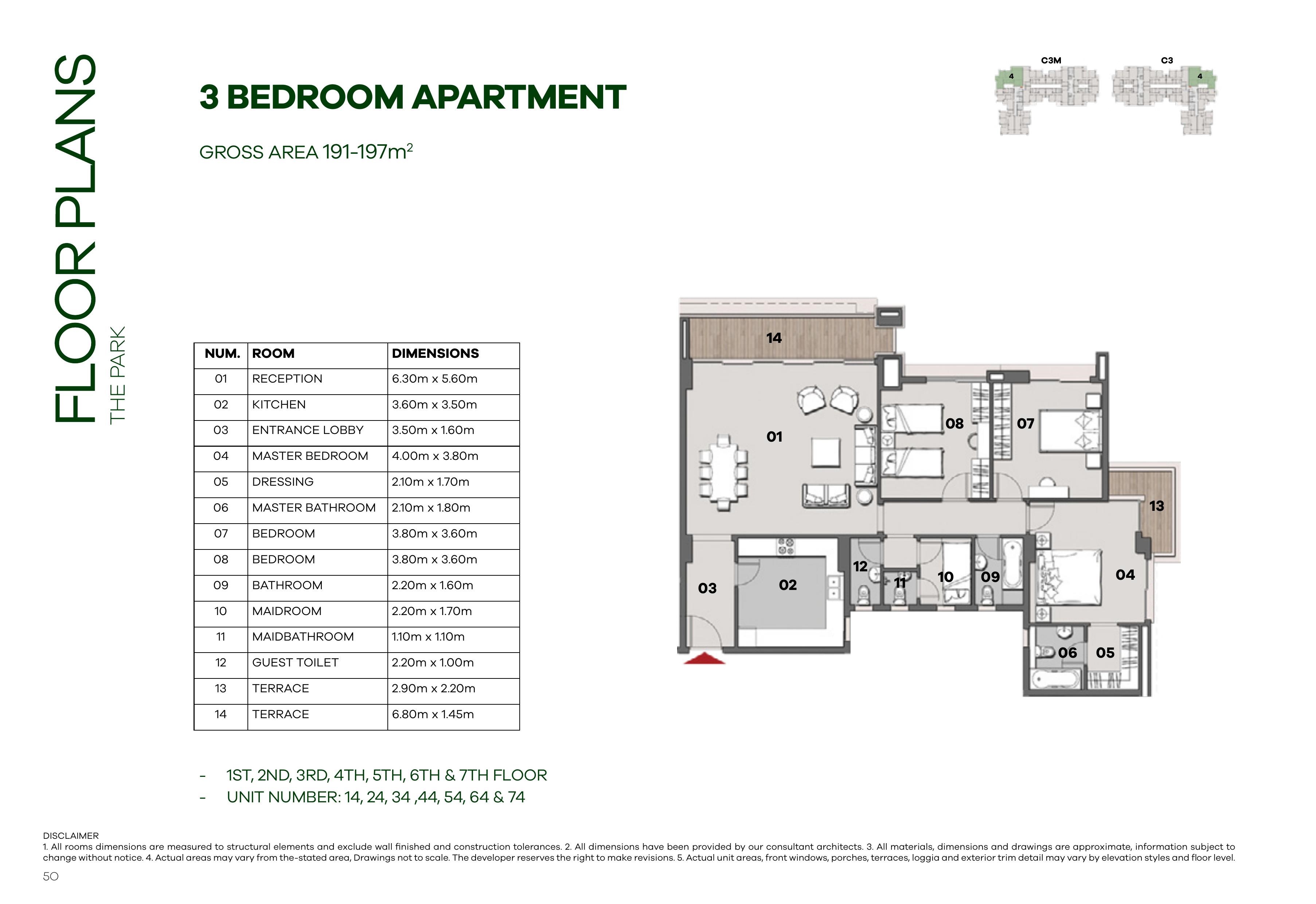 Floor plan for apartment at Il Bosco New Capital