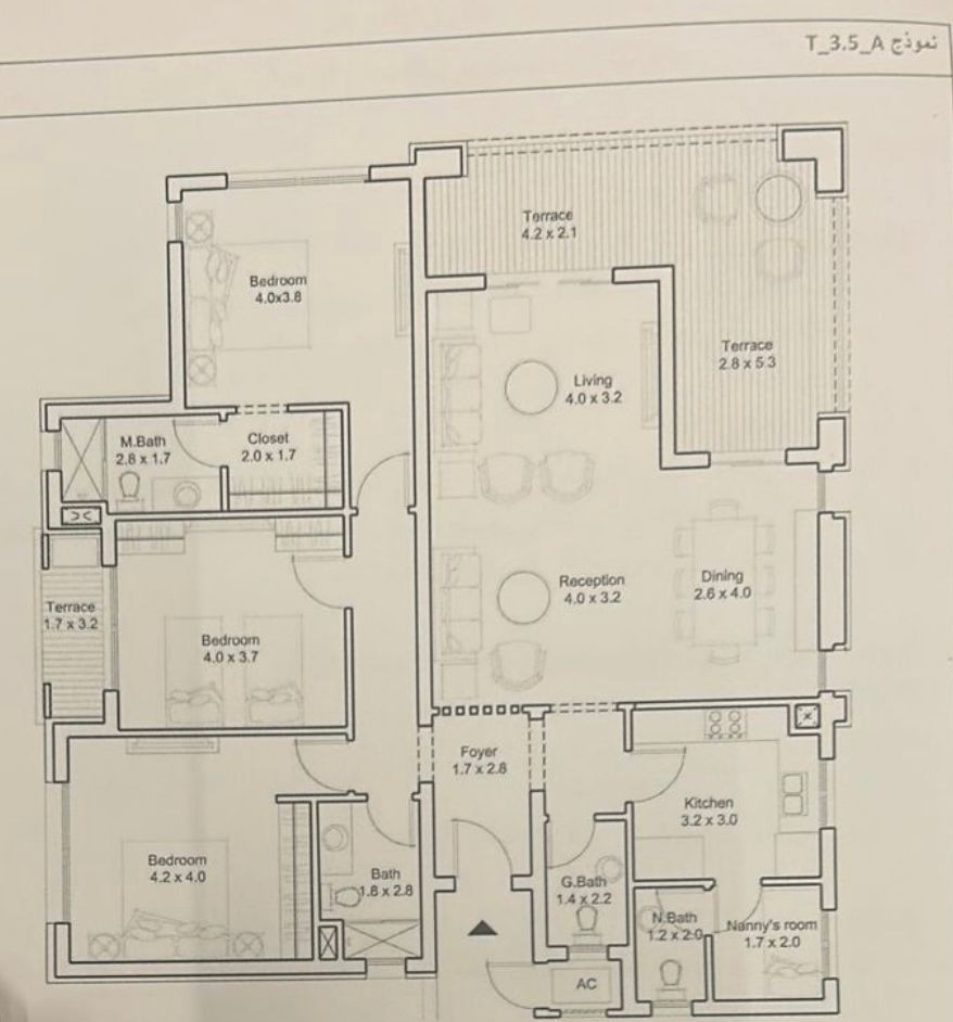 Floor plan for apartment at DISTRICT 5