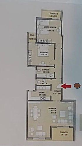 Floor plan for apartment at Taj City