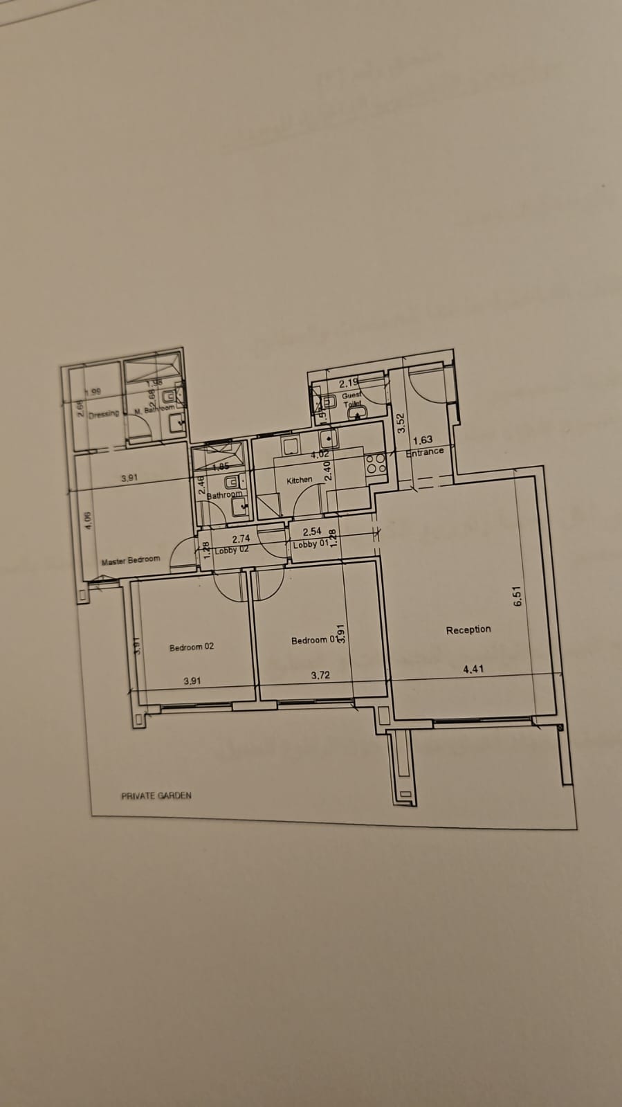 Floor plan for apartment at Residence Eight Sky Abu Dhabi