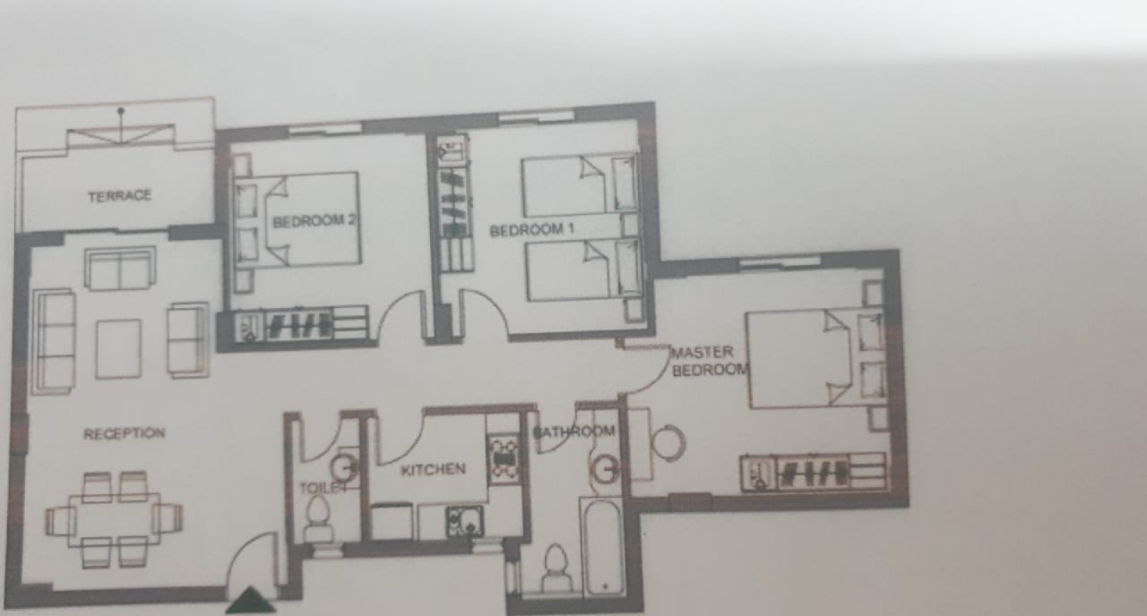 Floor plan for apartment at Sarai