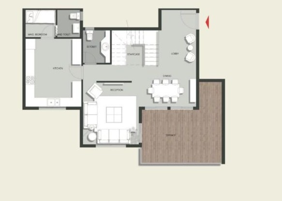 Floor plan for duplex at Aliva Mountain View Mostakbal City