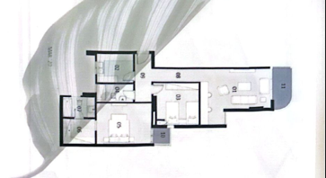 Floor plan for apartment at The Curve