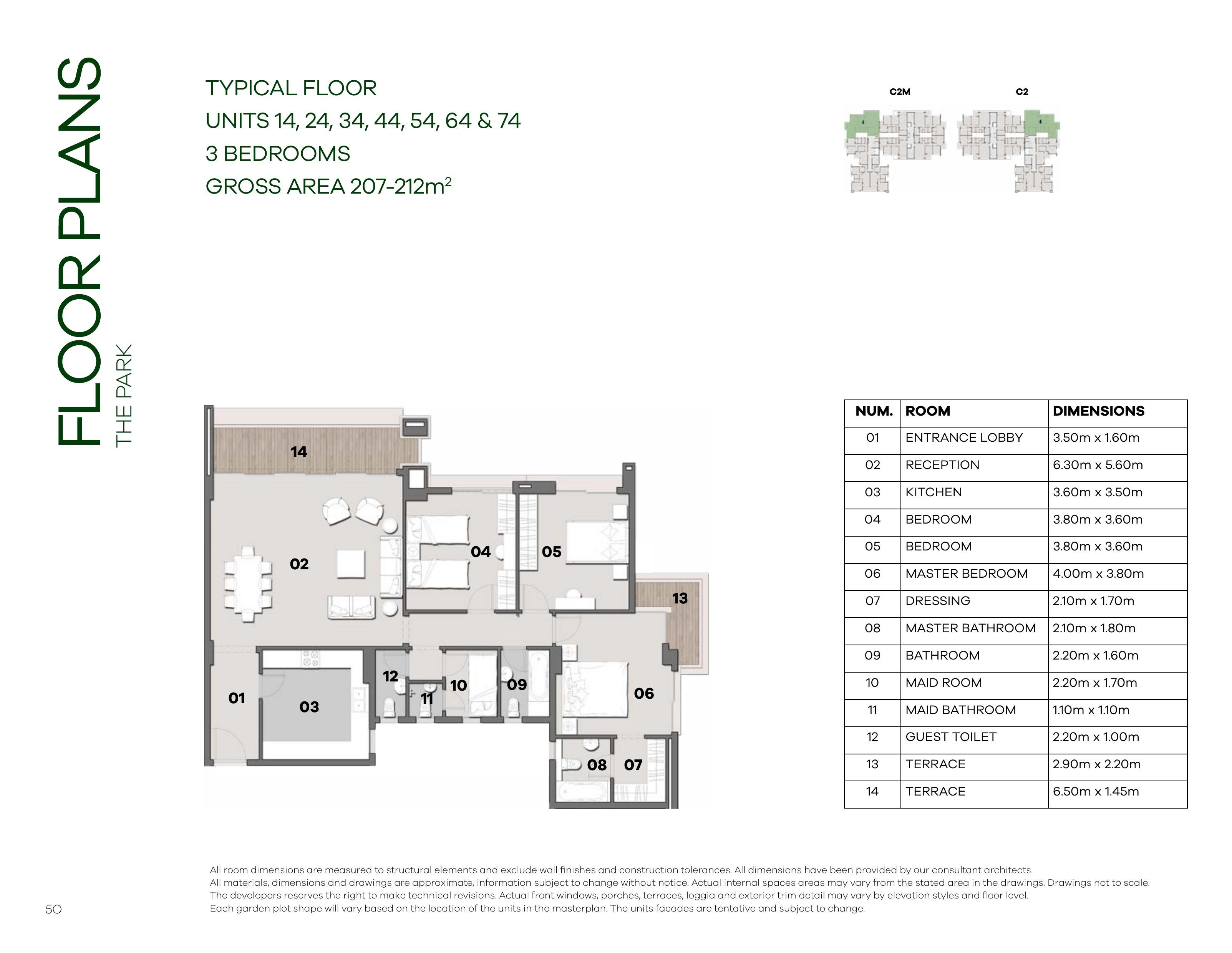 Floor plan for apartment at Il Bosco New Capital