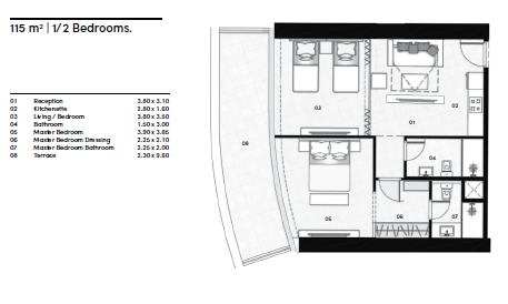 Floor plan for apartment at North Edge New Alamein