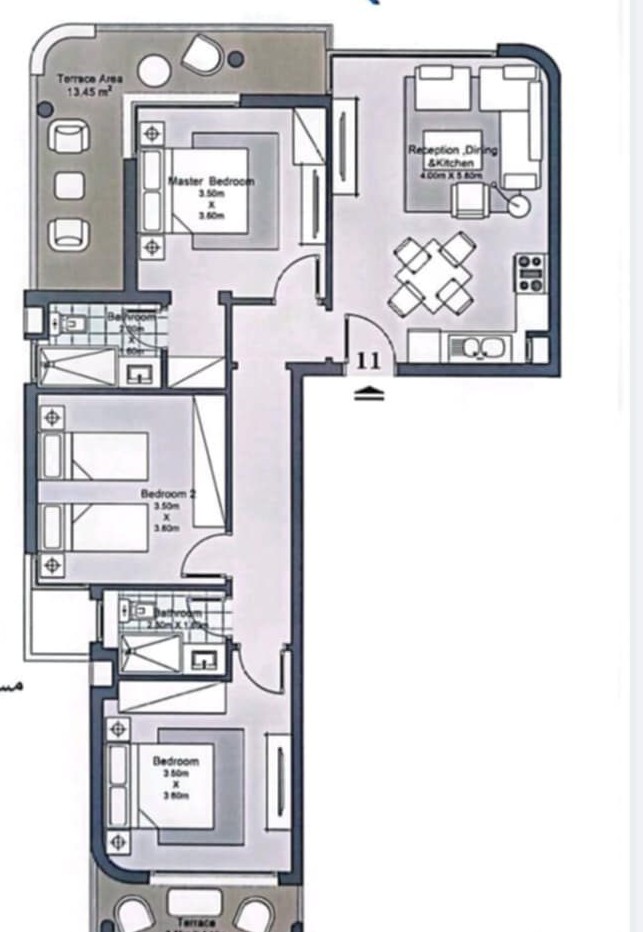 Floor plan for chalet at Koun