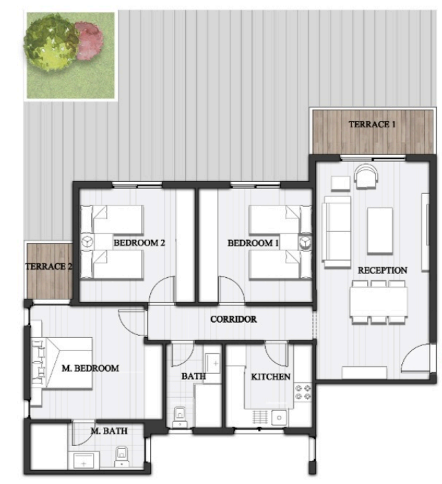 Floor plan for apartment at Mountain View ICity New Cairo