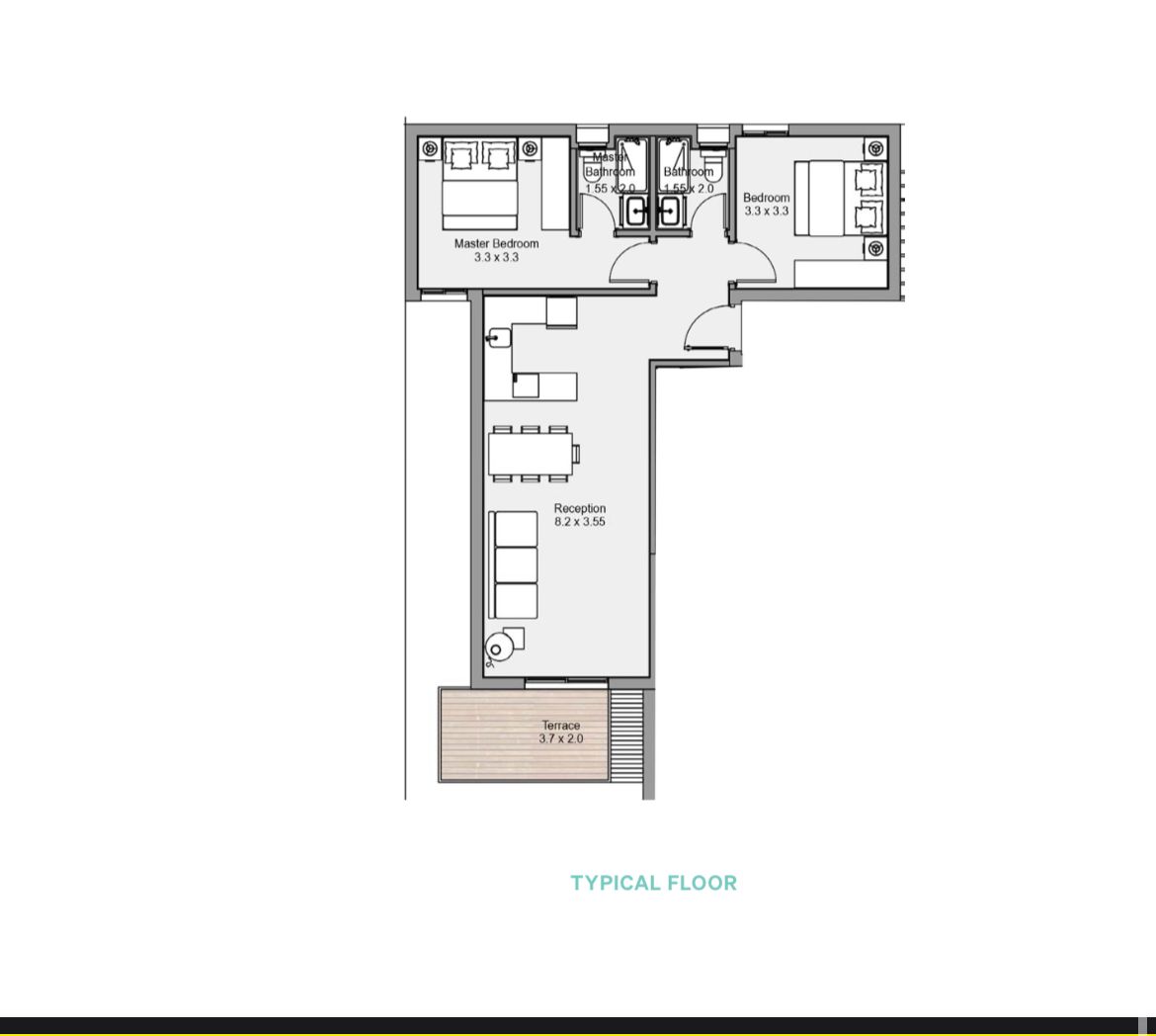 Floor plan for chalet at Salt