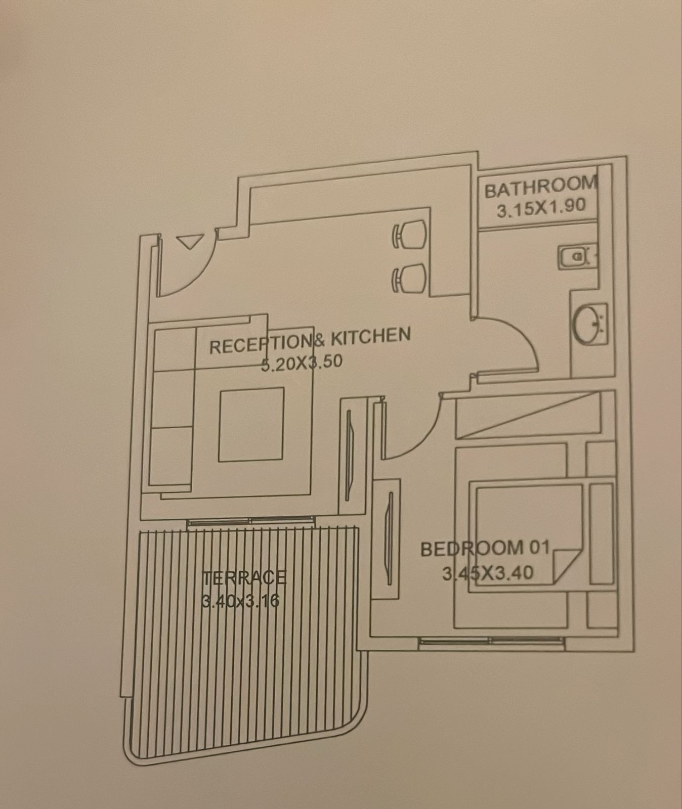 Floor plan for chalet at Safia - Ras El Hekma