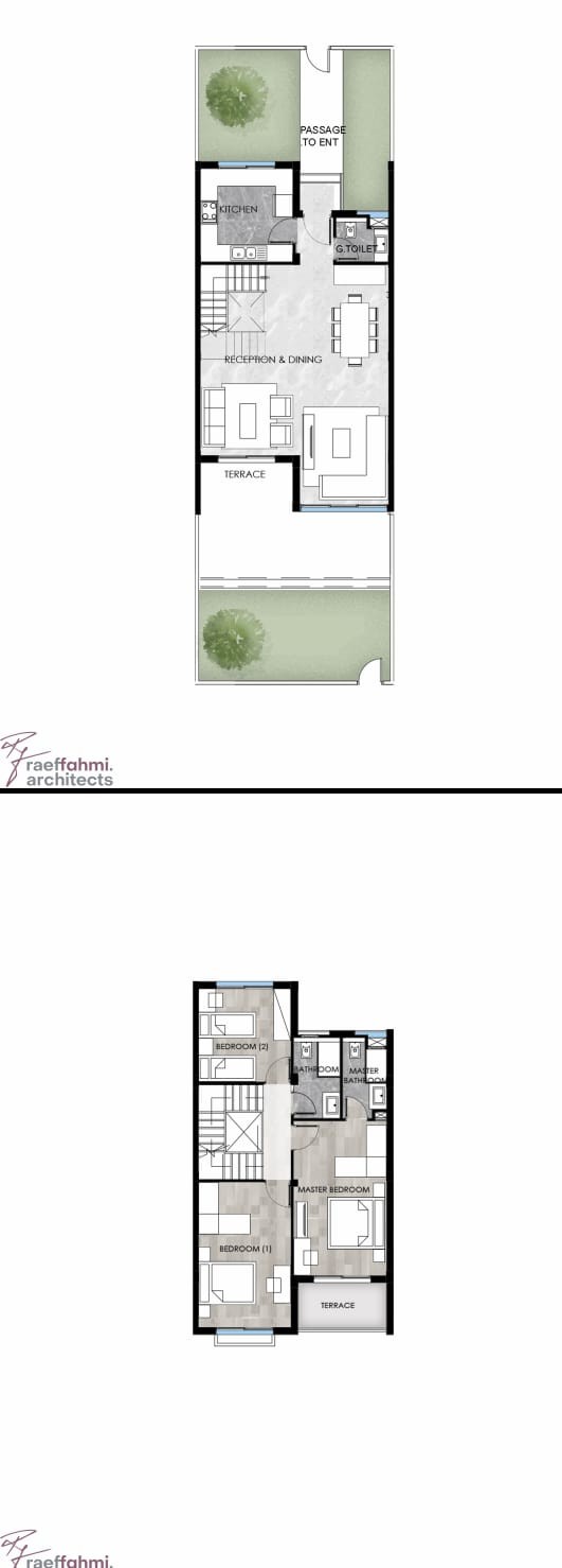 Floor plan for townhouse at Kayan