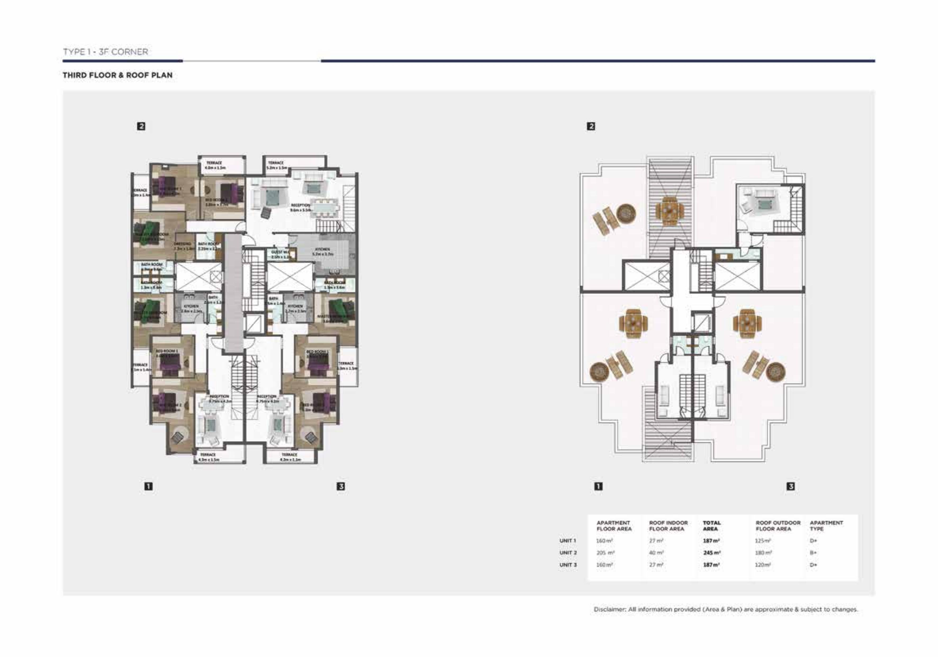 Floor plan for penthouse at Fifth Square Al Marasem