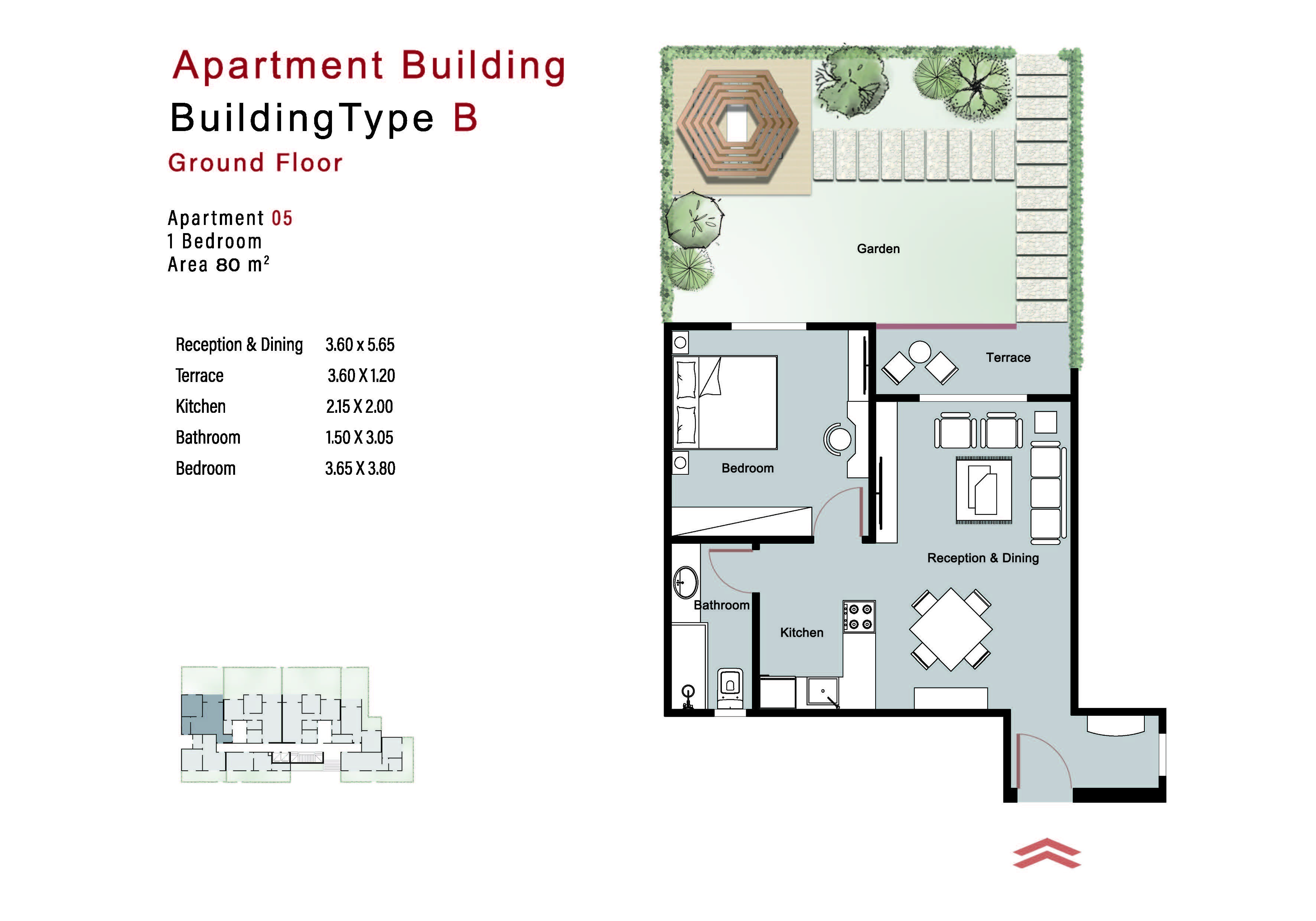 Floor plan for apartment at Riverton