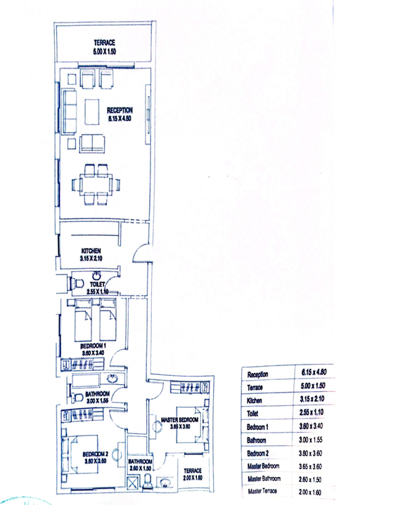 Floor plan for apartment at Sarai