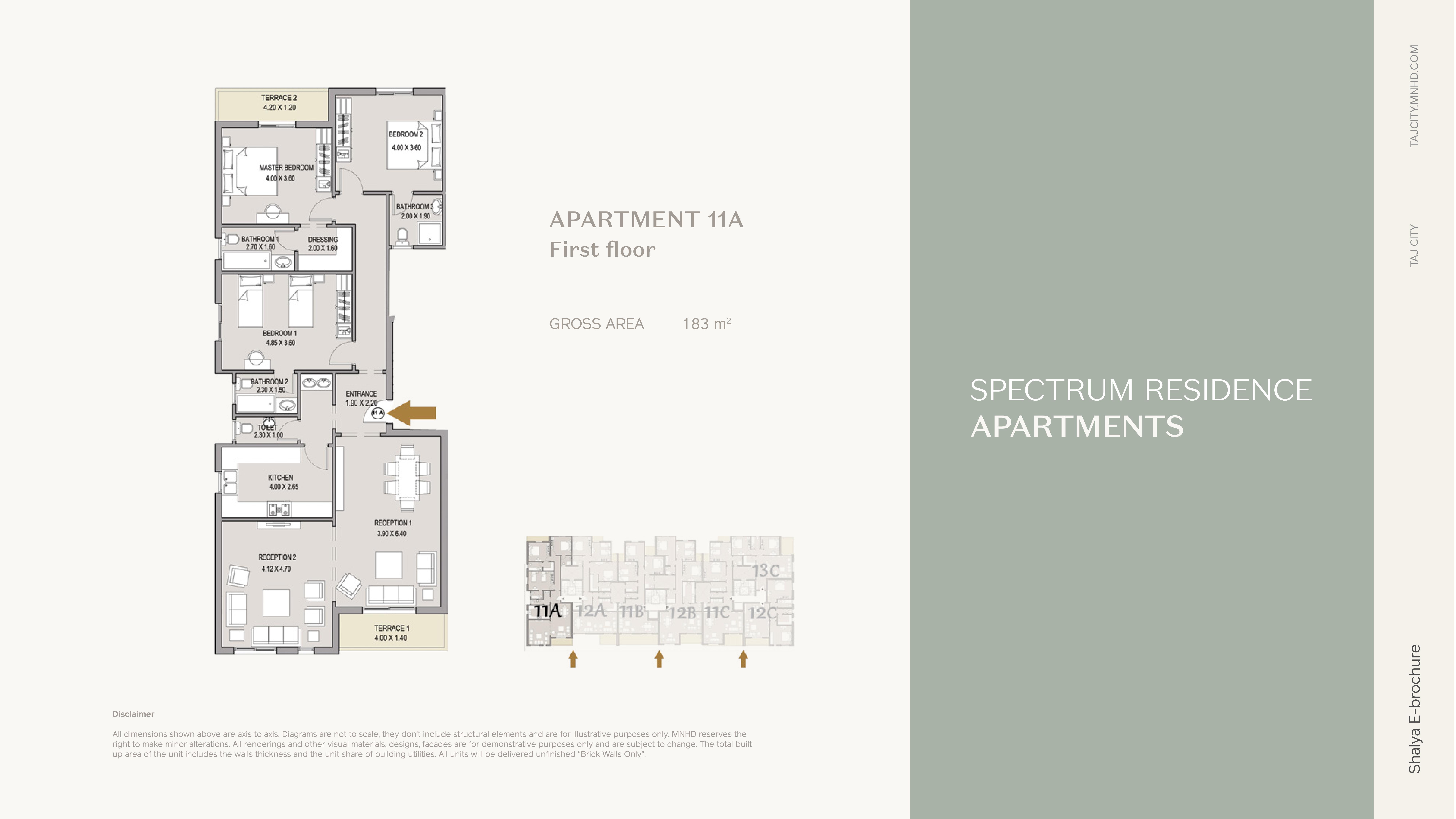 Floor plan for apartment at Taj City