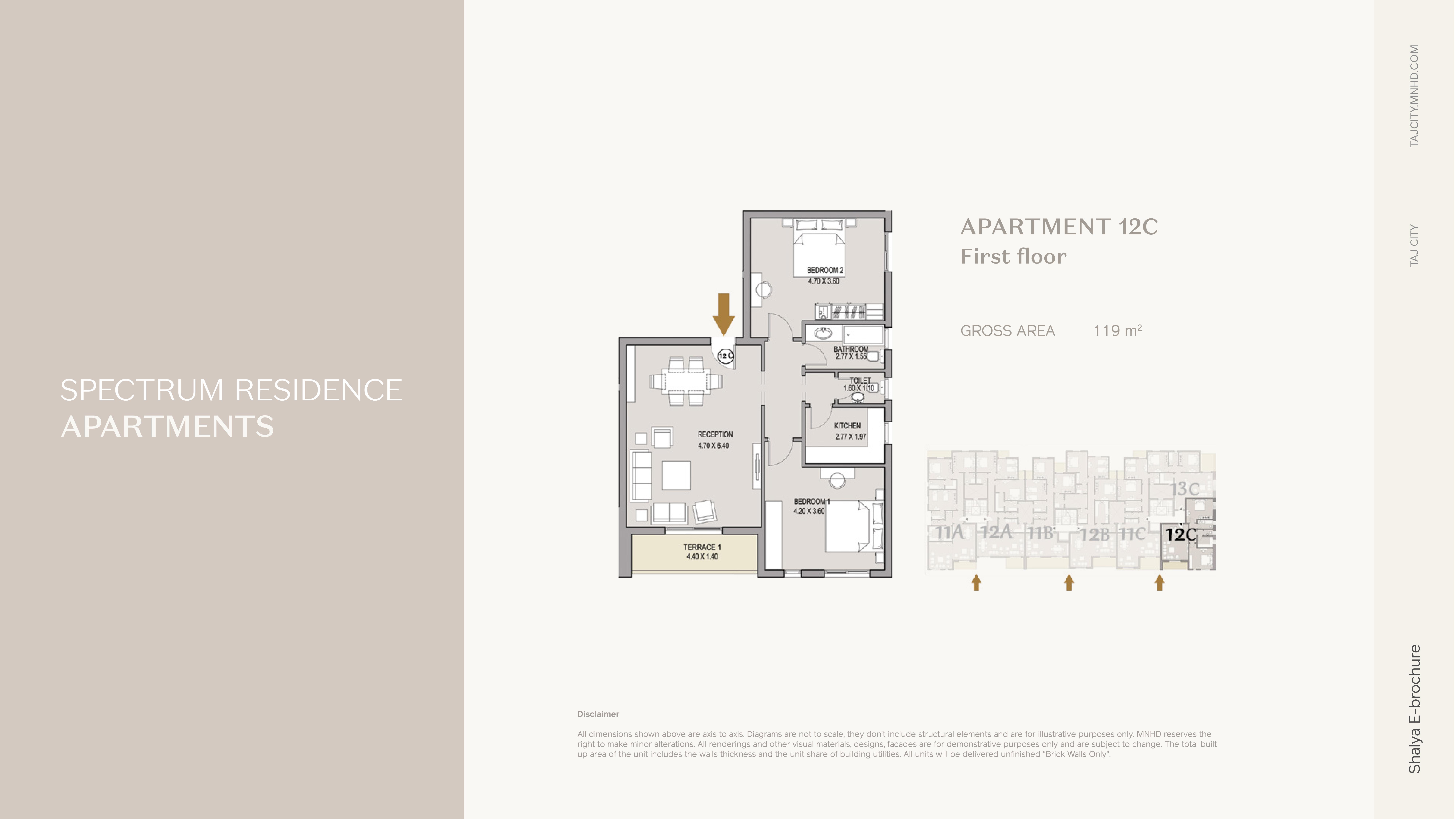 Floor plan for apartment at Taj City