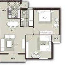 Floor plan for apartment at Madinaty