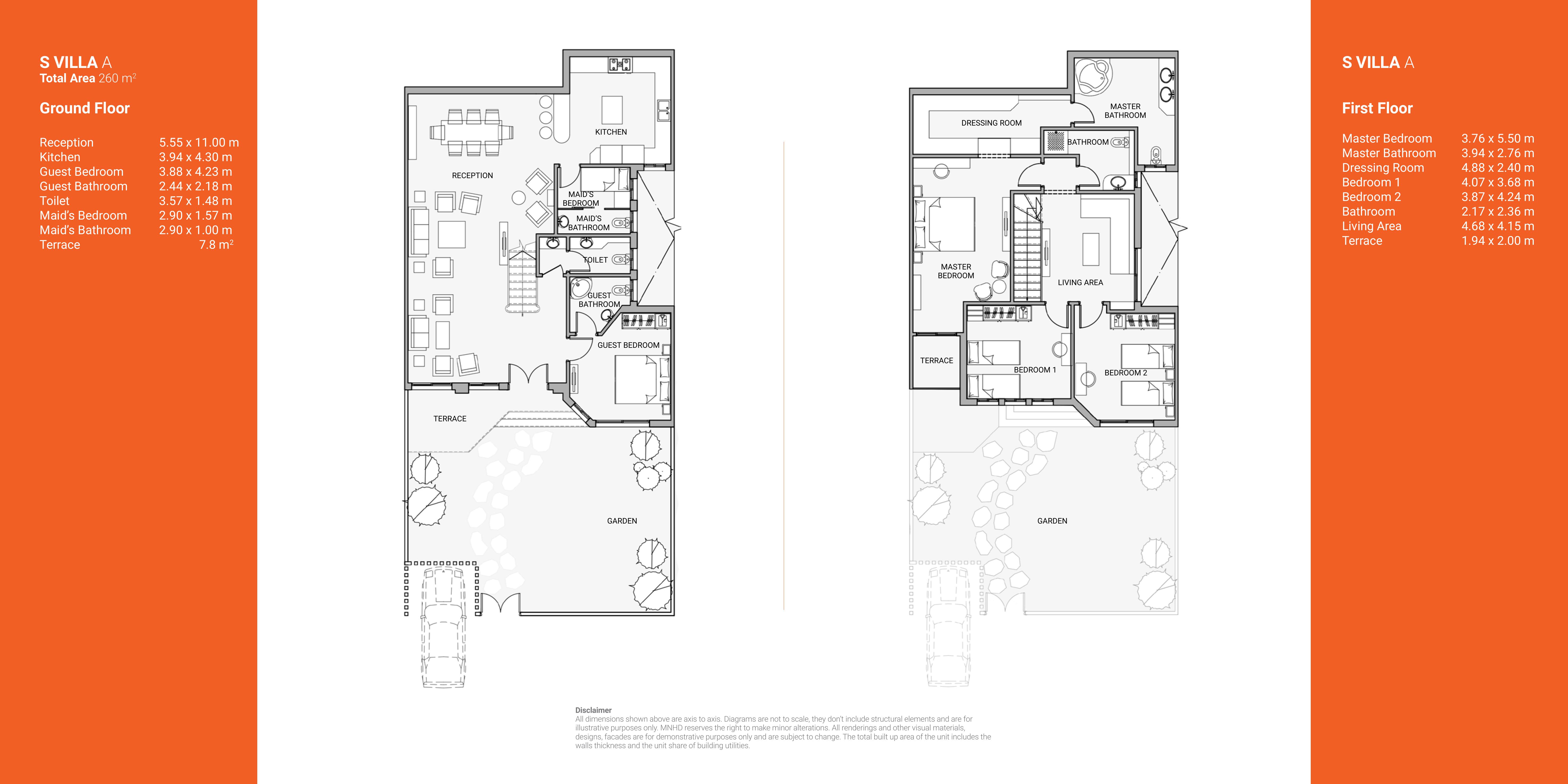 Floor plan for villa at Sarai