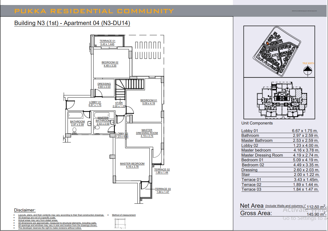 Floor plan for duplex at Pukka l