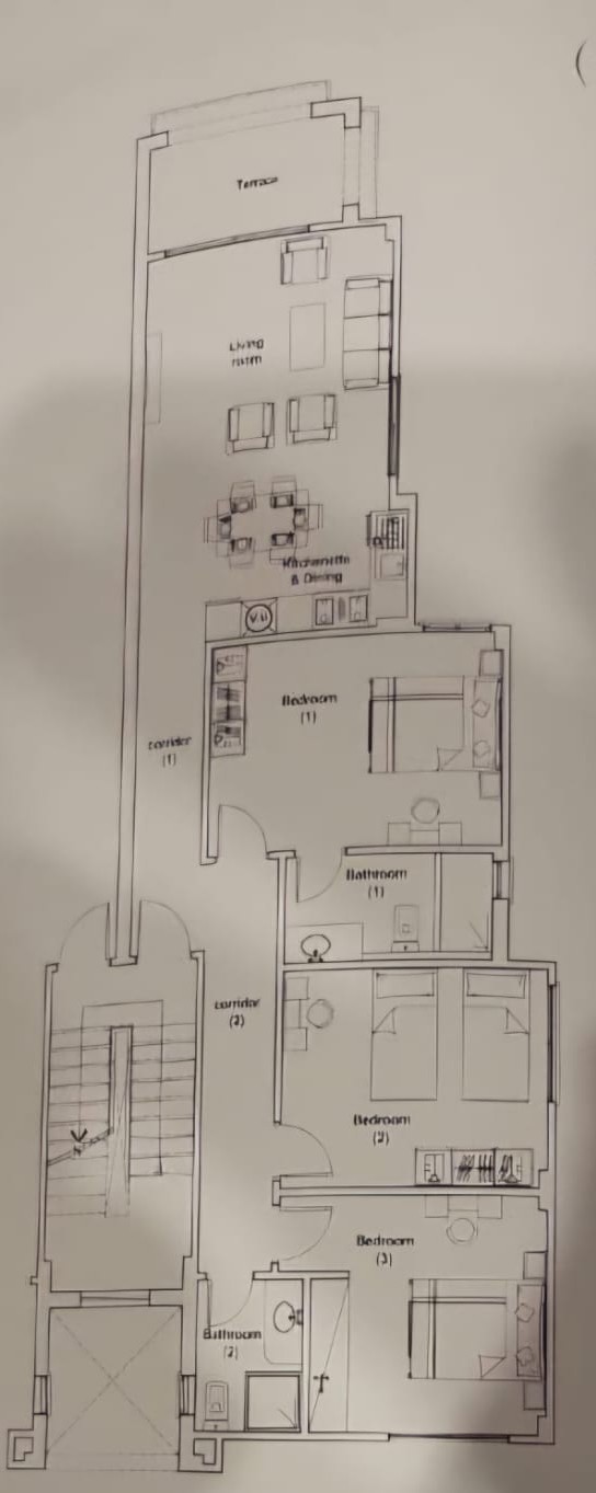 Floor plan for chalet at Telal Sokhna