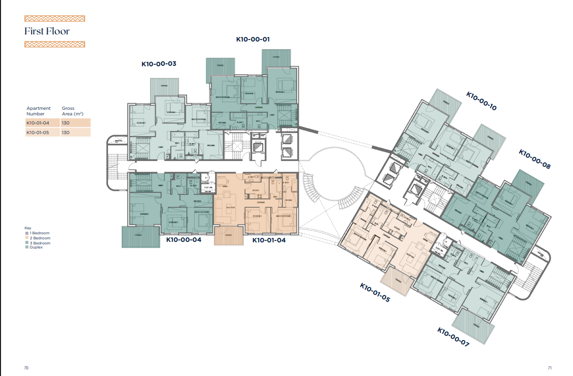 Floor plan for duplex at 205 Arkan Palm