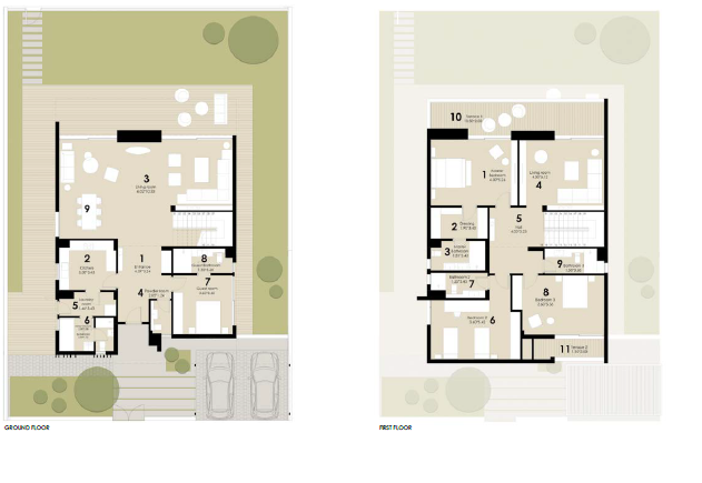 Floor plan for villa at Al Burouj