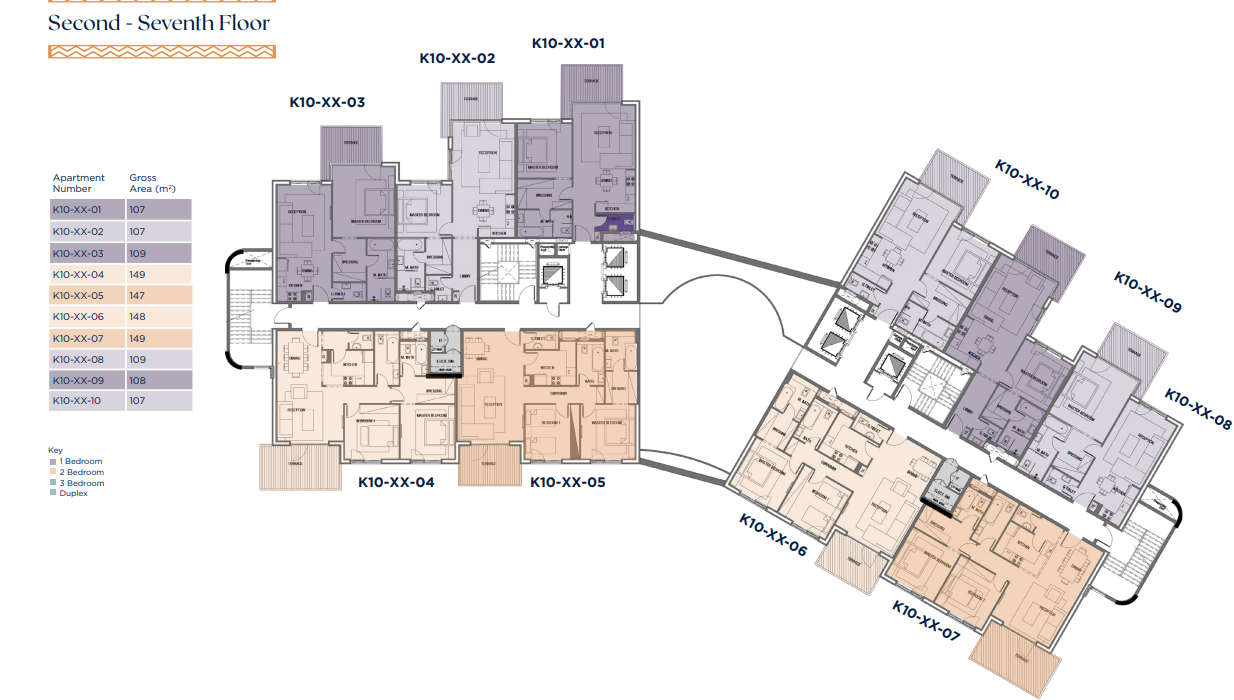 Floor plan for apartment at 205 Arkan Palm