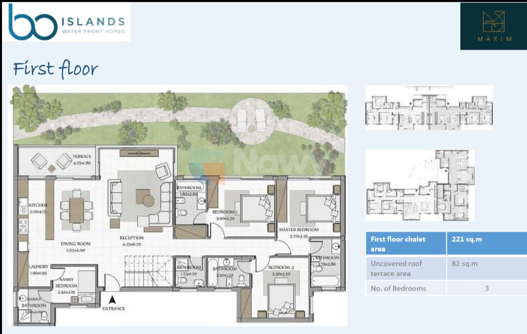 Floor plan for penthouse at Bo Island