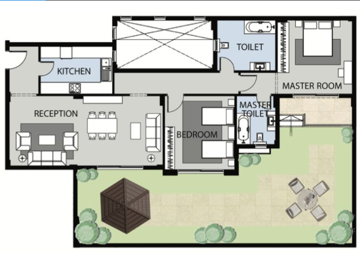 Floor plan for apartment at Galleria Residence