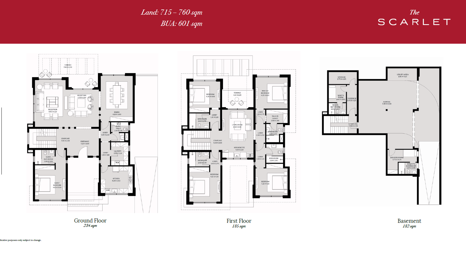 Floor plan for villa at Swanlake Residences