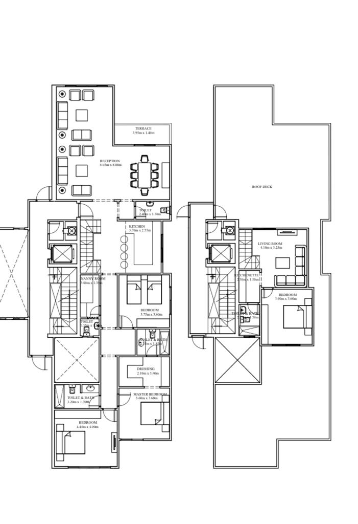Floor plan for penthouse at Fifth Square Al Marasem