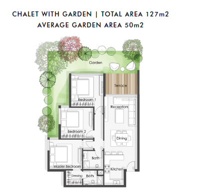 Floor plan for chalet at Baymount