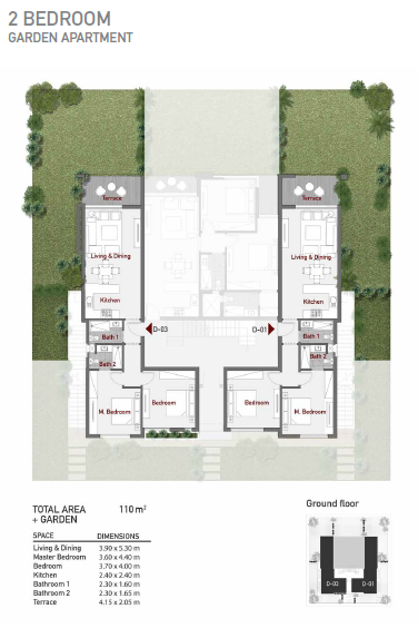 Floor plan for apartment at Azha