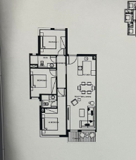 Floor plan for chalet at Plage