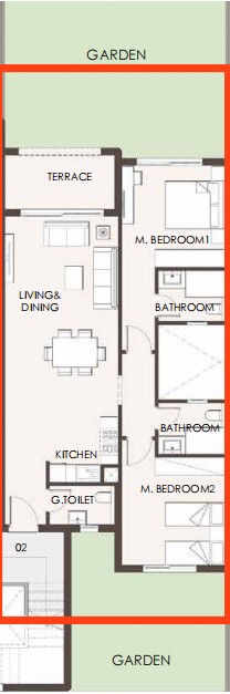 Floor plan for chalet at Hacienda West