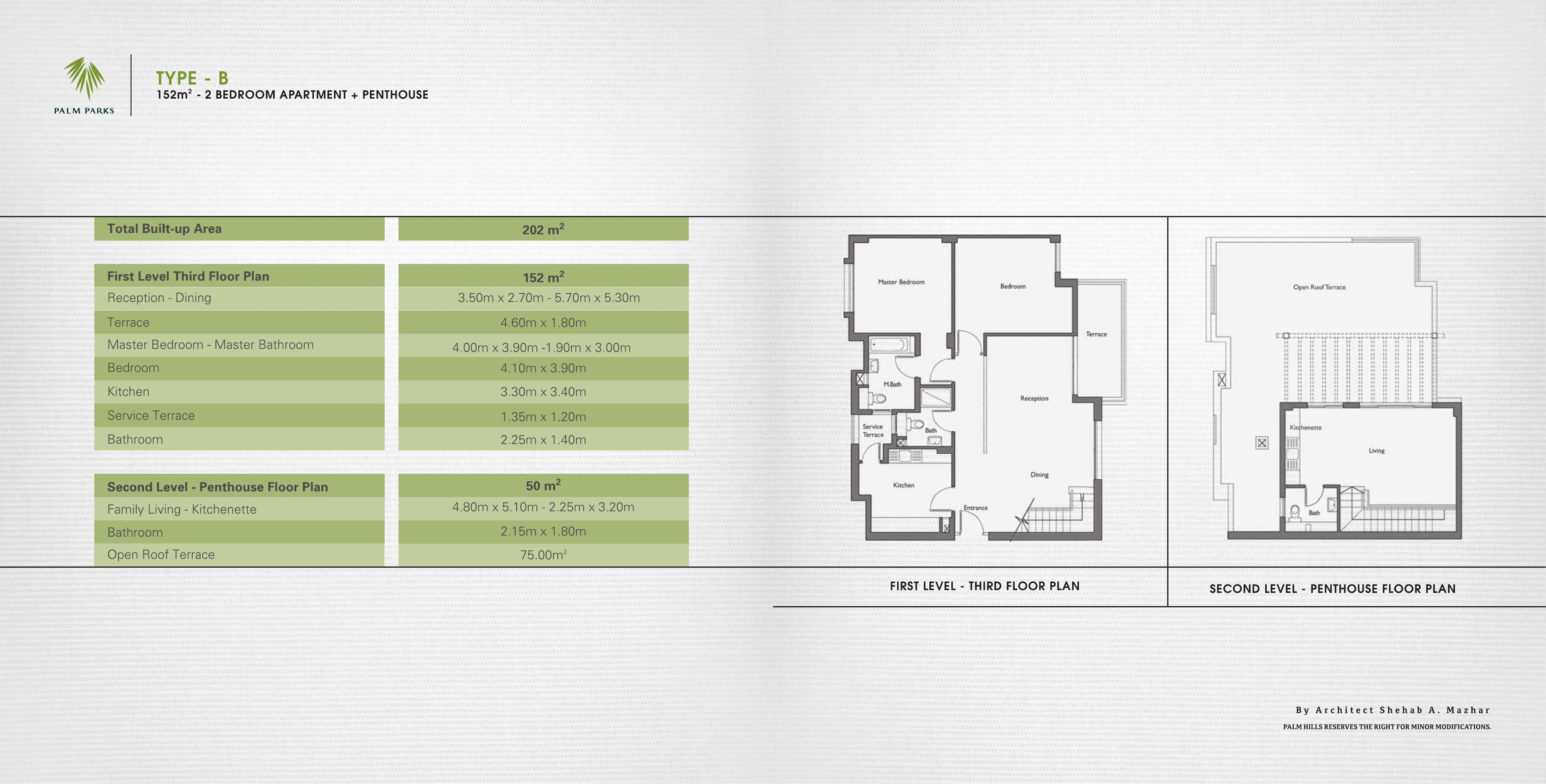Floor plan for apartment at Palm Parks