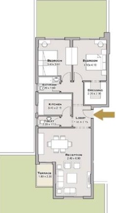 Floor plan for apartment at Taj City
