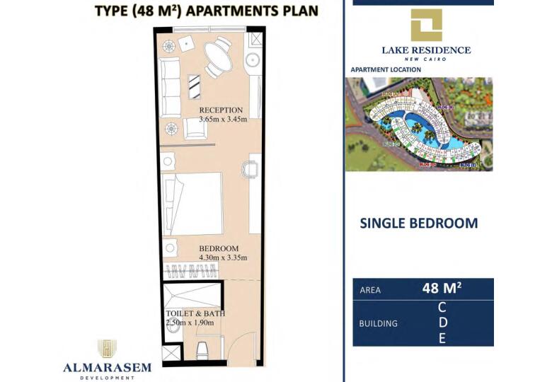 Floor plan for apartment at Fifth Square Al Marasem