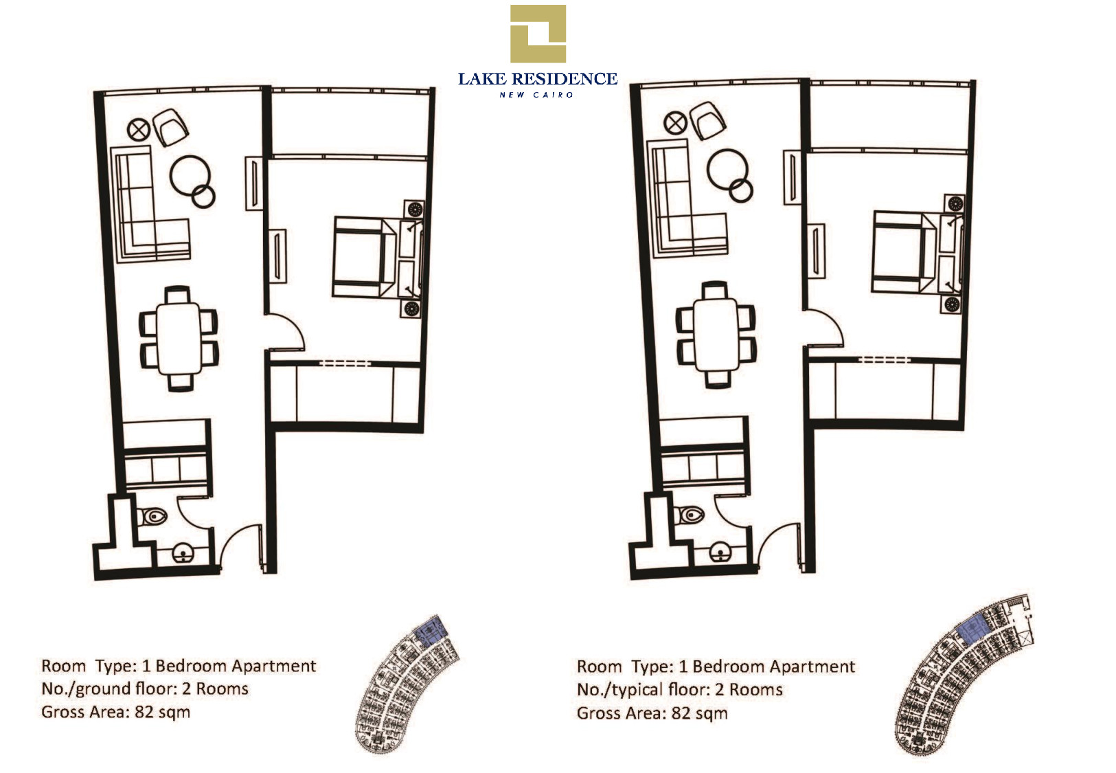 Floor plan for apartment at Fifth Square Al Marasem