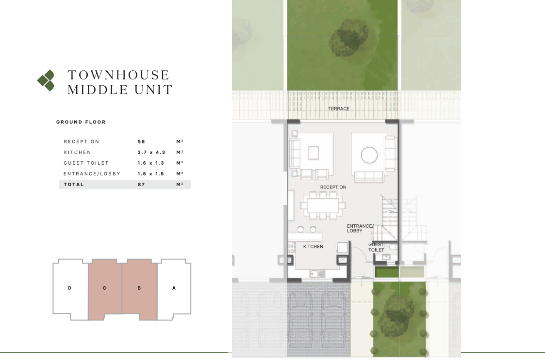 Floor plan for townhouse at Al Karma Gates