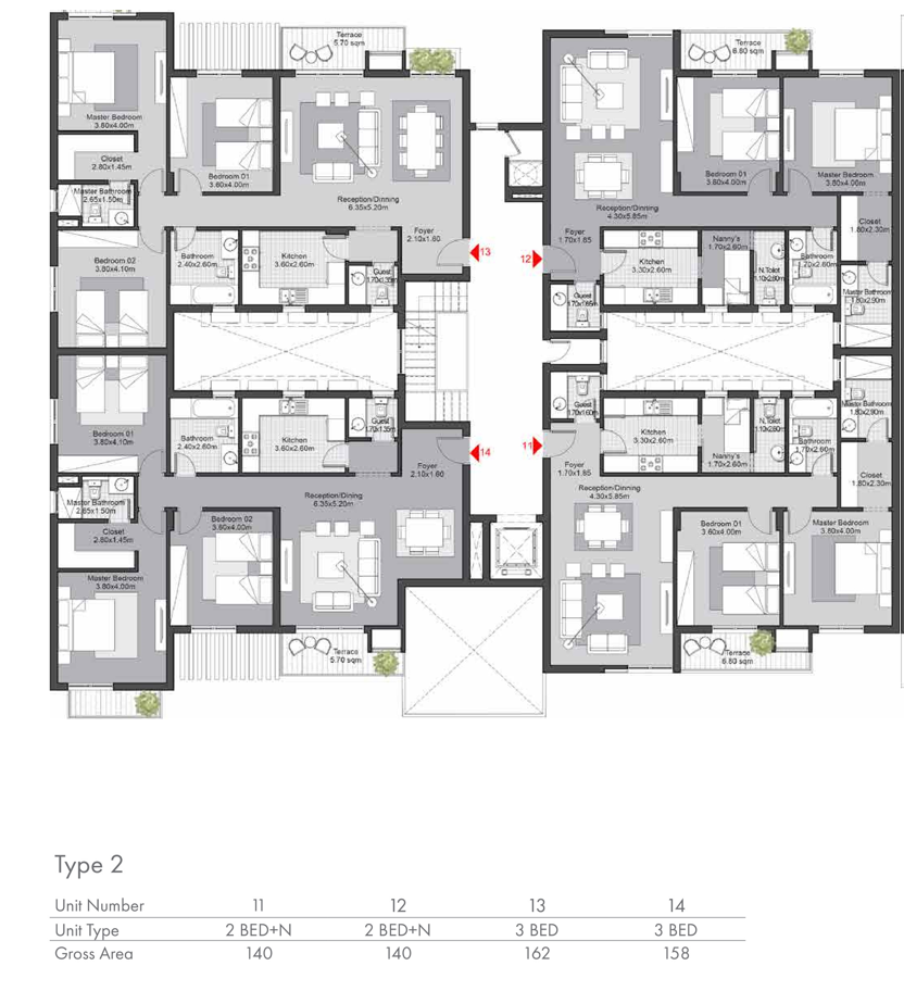 Floor plan for apartment at SODIC East