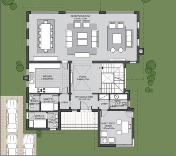 Floor plan for villa at SODIC East