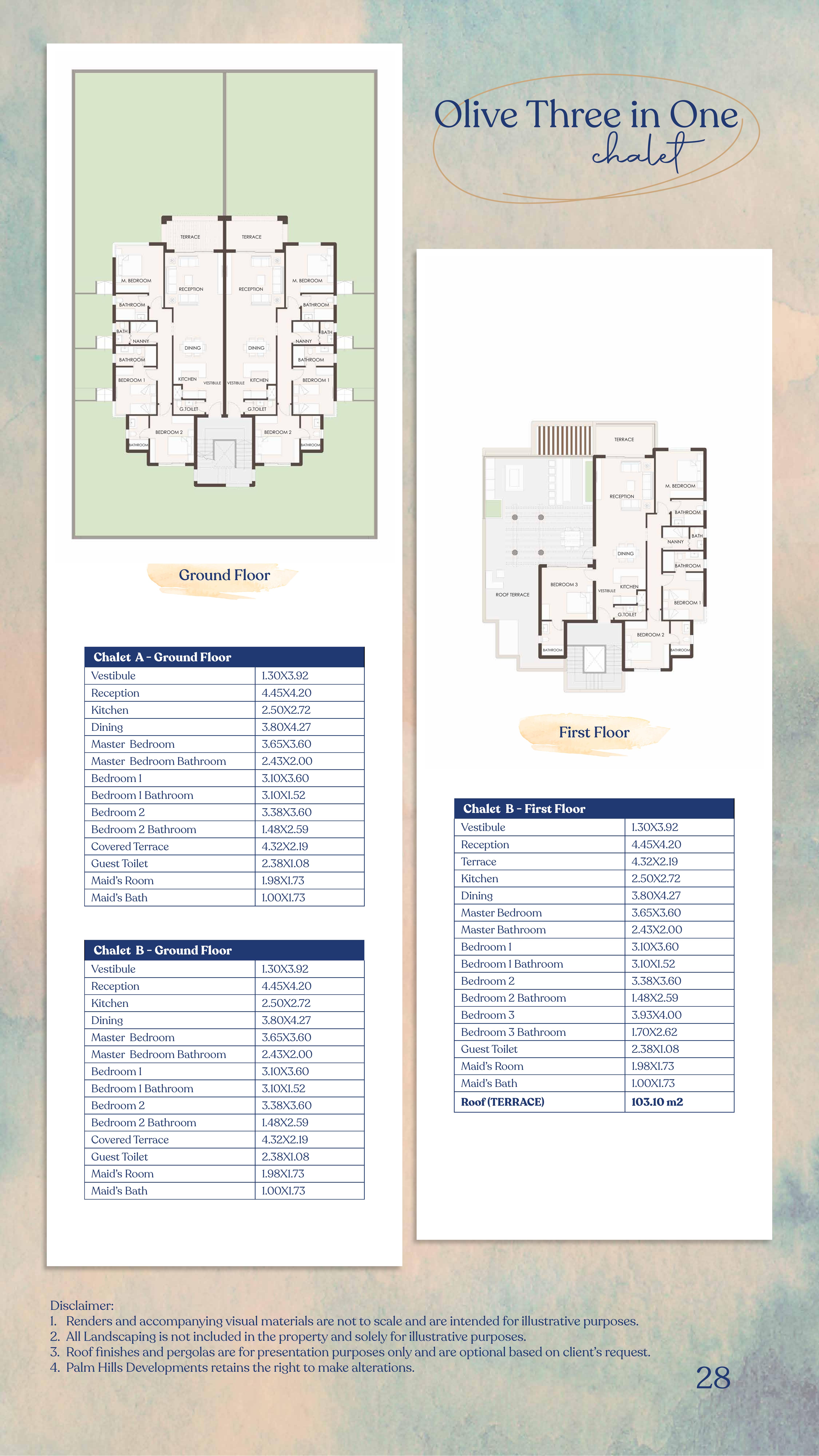 Floor plan for chalet at Hacienda West