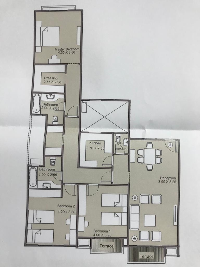 Floor plan for apartment at Green Square