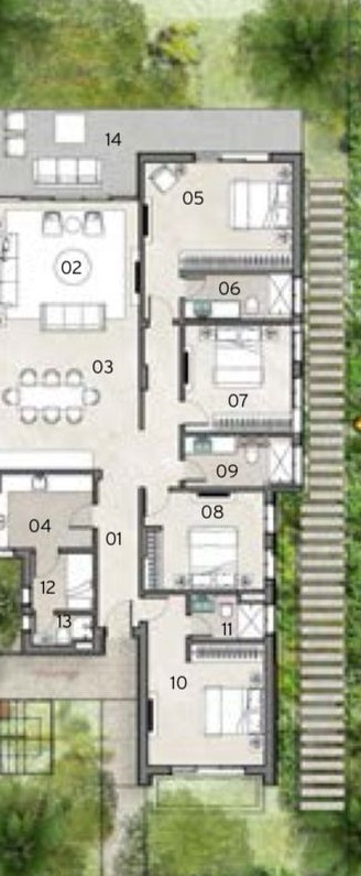 Floor plan for chalet at Silversands