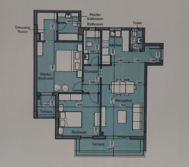 Floor plan for apartment at One33