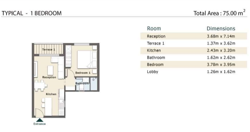 Floor plan for apartment at Aster Residence