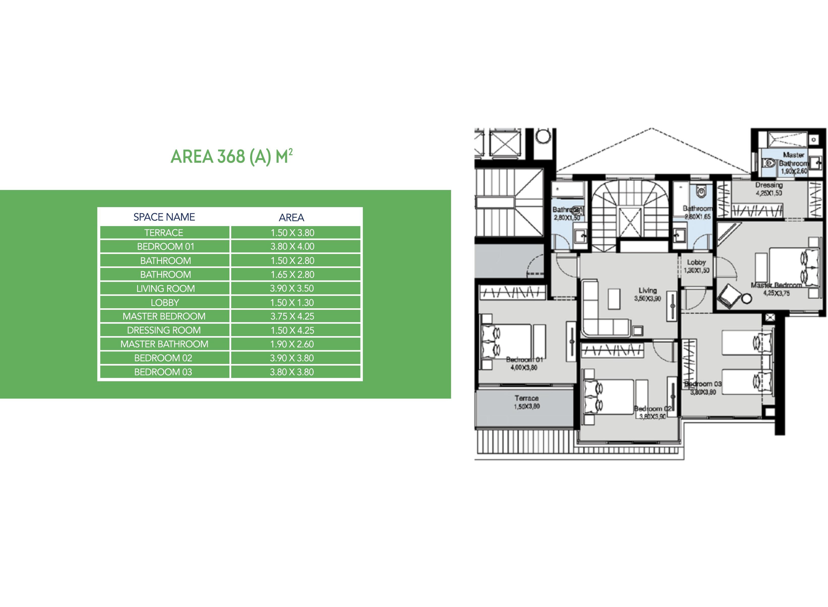 Floor plan for duplex at Scenario